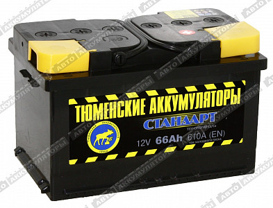 Автомобильный аккумулятор 6СТ-66.0LR Standard (низкий) - фото
