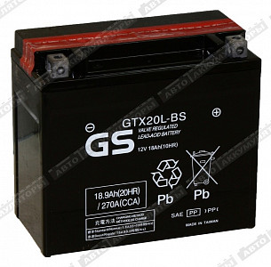 Мотоаккумулятор GTX20L-BS - фото Мотоаккумулятор GTX20L-BS - фото