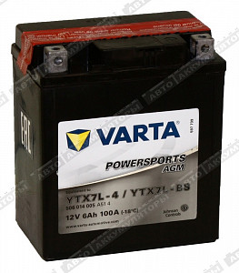 Мотоаккумулятор AGM 506 014 005 (YTX7L-BS) (У) - фото Мотоаккумулятор AGM 506 014 005 (YTX7L-BS) (У) - фото